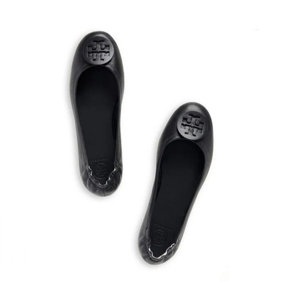 Tory Burch Minnie Travel Ballet Flat Navy Blue - Picture 1 of 8